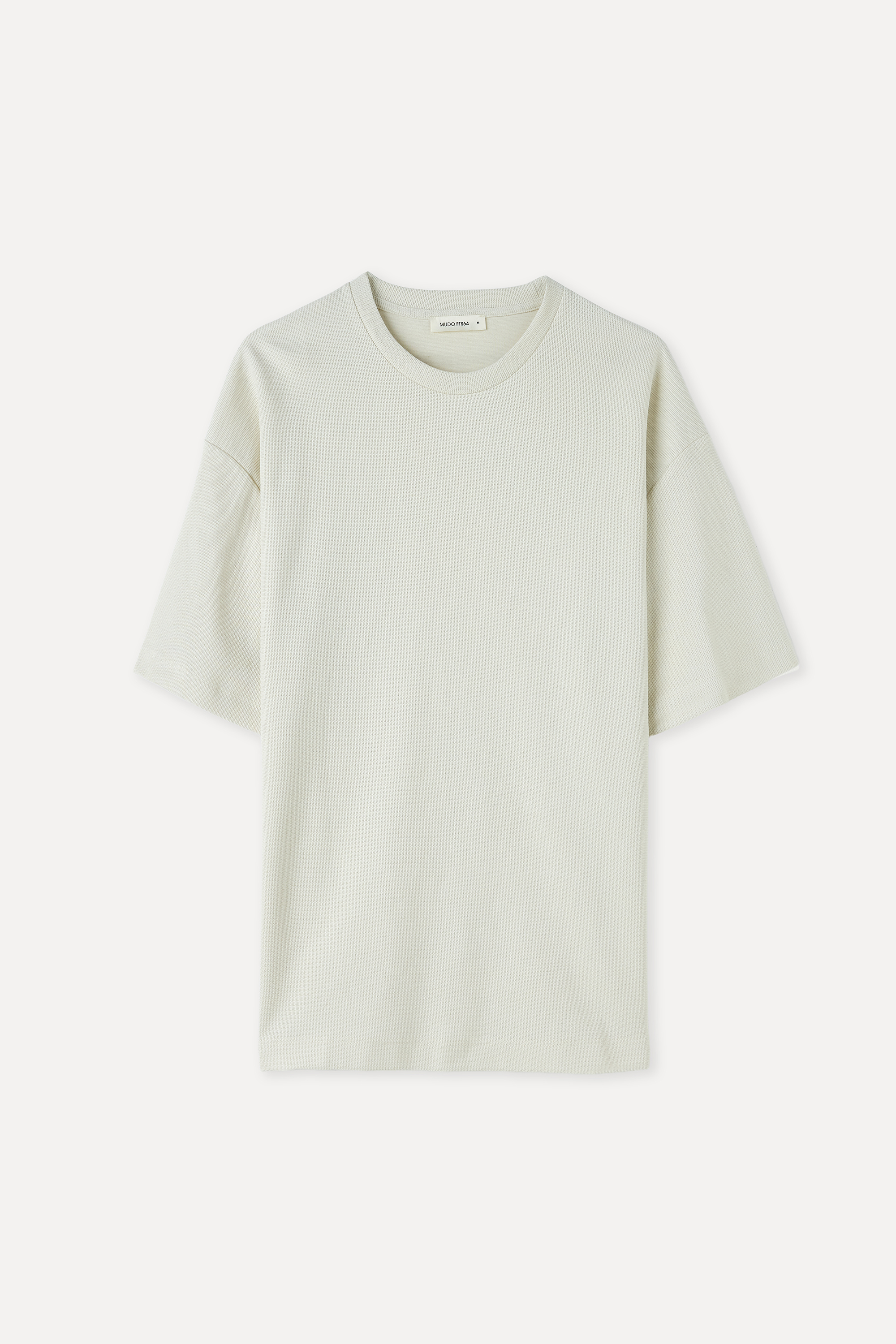 DOKULU COMFORT FIT BİSİKLET YAKA T-SHIRT