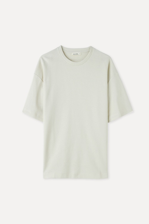  DOKULU COMFORT FIT BİSİKLET YAKA T-SHIRT