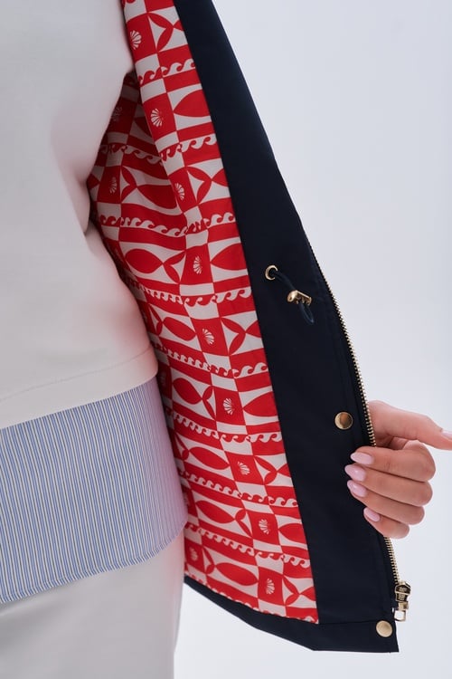 ASTAR DETAYLI LOOSE FİT KAPÜŞONLU YAĞMURLUK