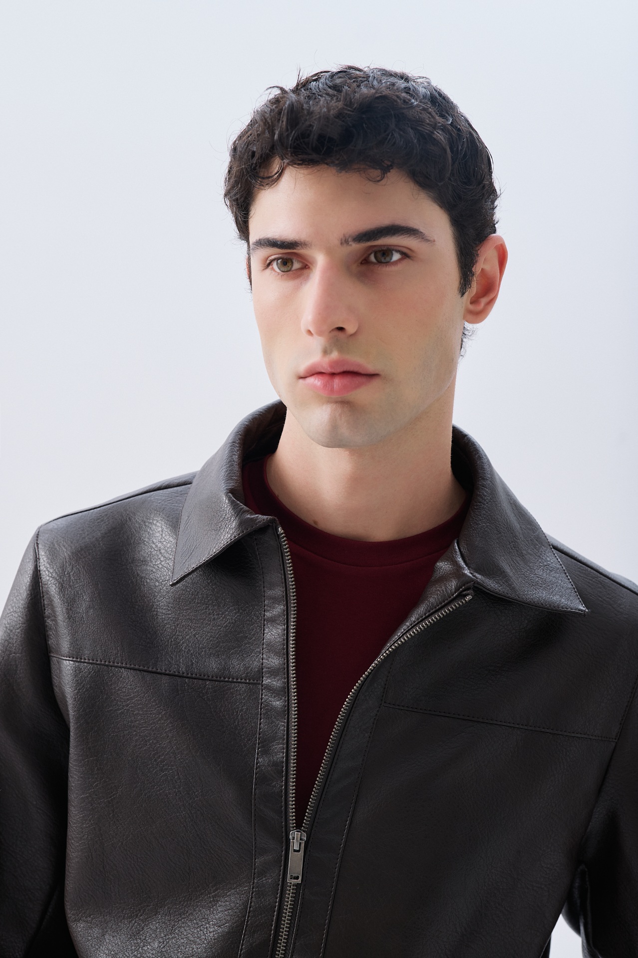 REGULAR FIT SUNİ DERİ CEKET