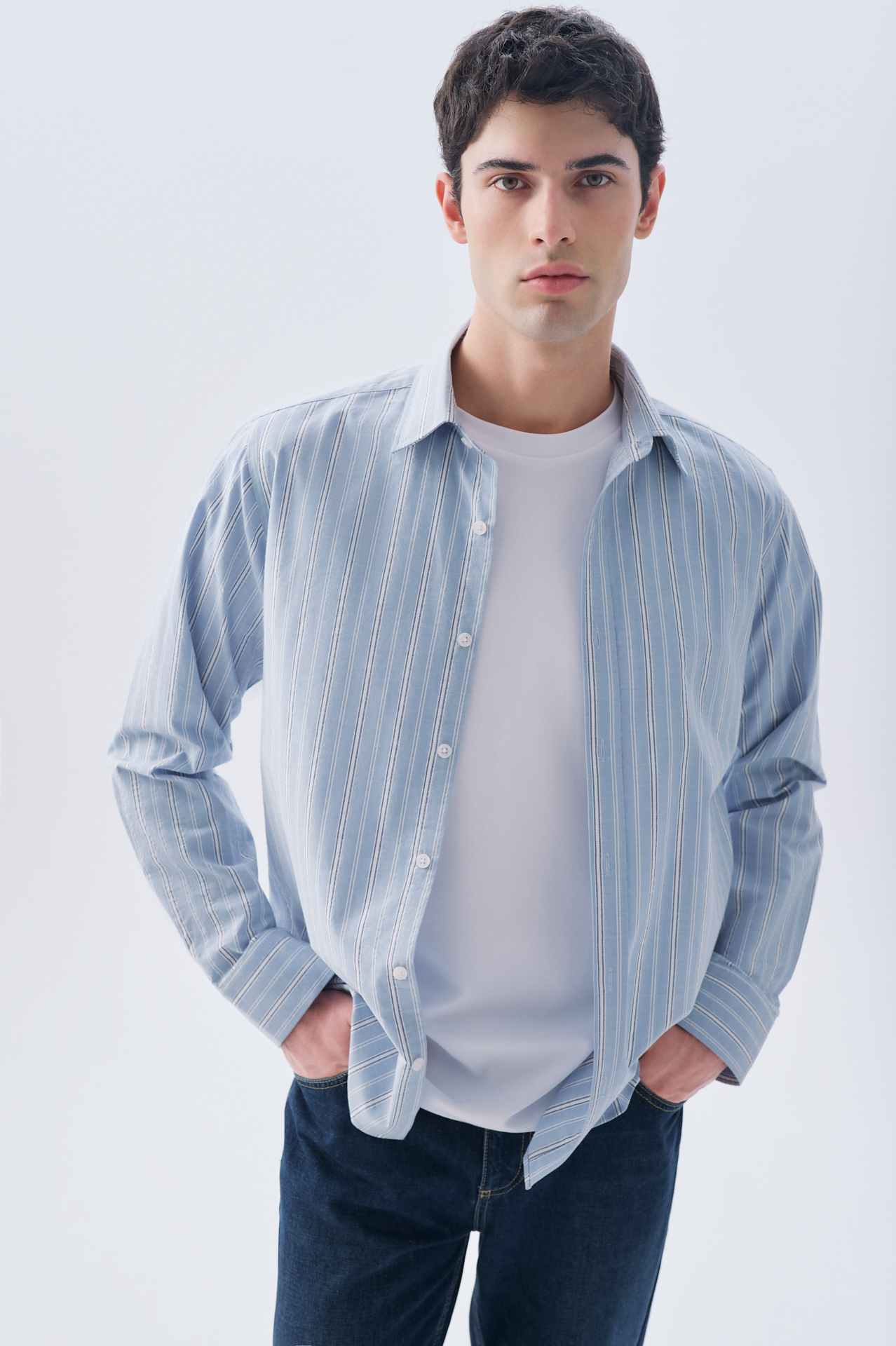 ÇİZGİLİ REGULAR FIT UZUN KOLLU GÖMLEK