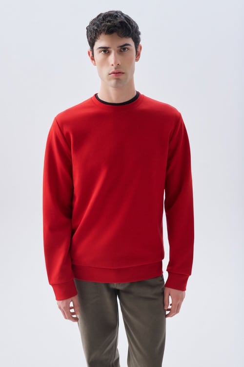 BİSİKLET YAKA SWEATSHIRT