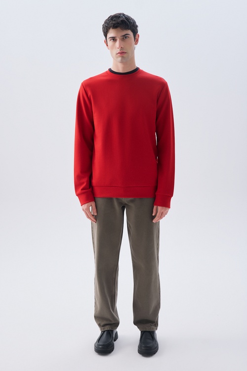 BİSİKLET YAKA SWEATSHIRT