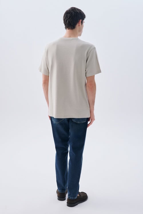 LOOSE FIT BİSİKLET YAKA T-SHIRT