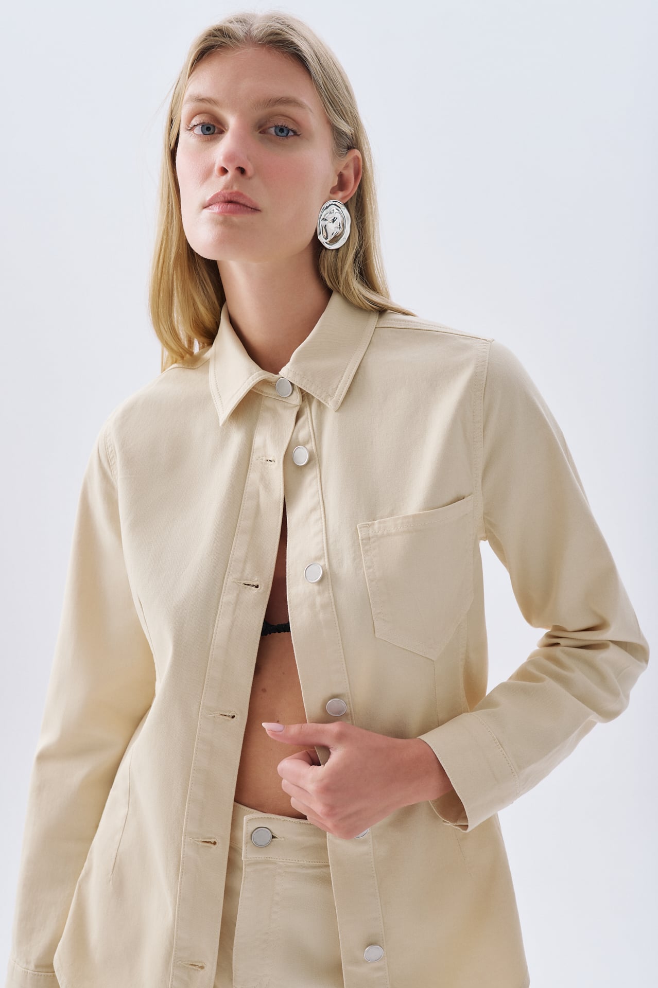 FITTED TEK CEPLİ CEKET