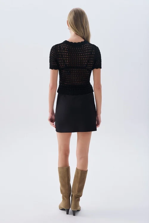 JAKARLI ÖRME KISA KOLLU KAZAK