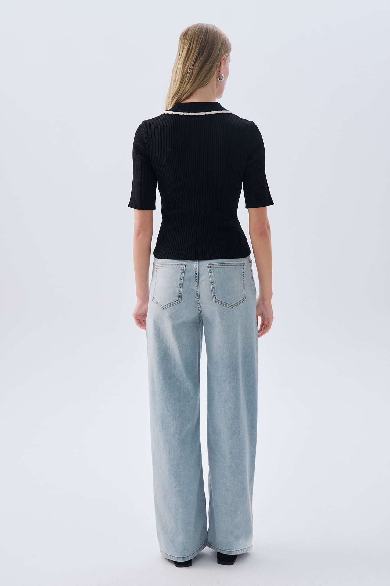 FITTED DÜĞMELİ POLO YAKA KISA KOLLU TRİKO KAZAK