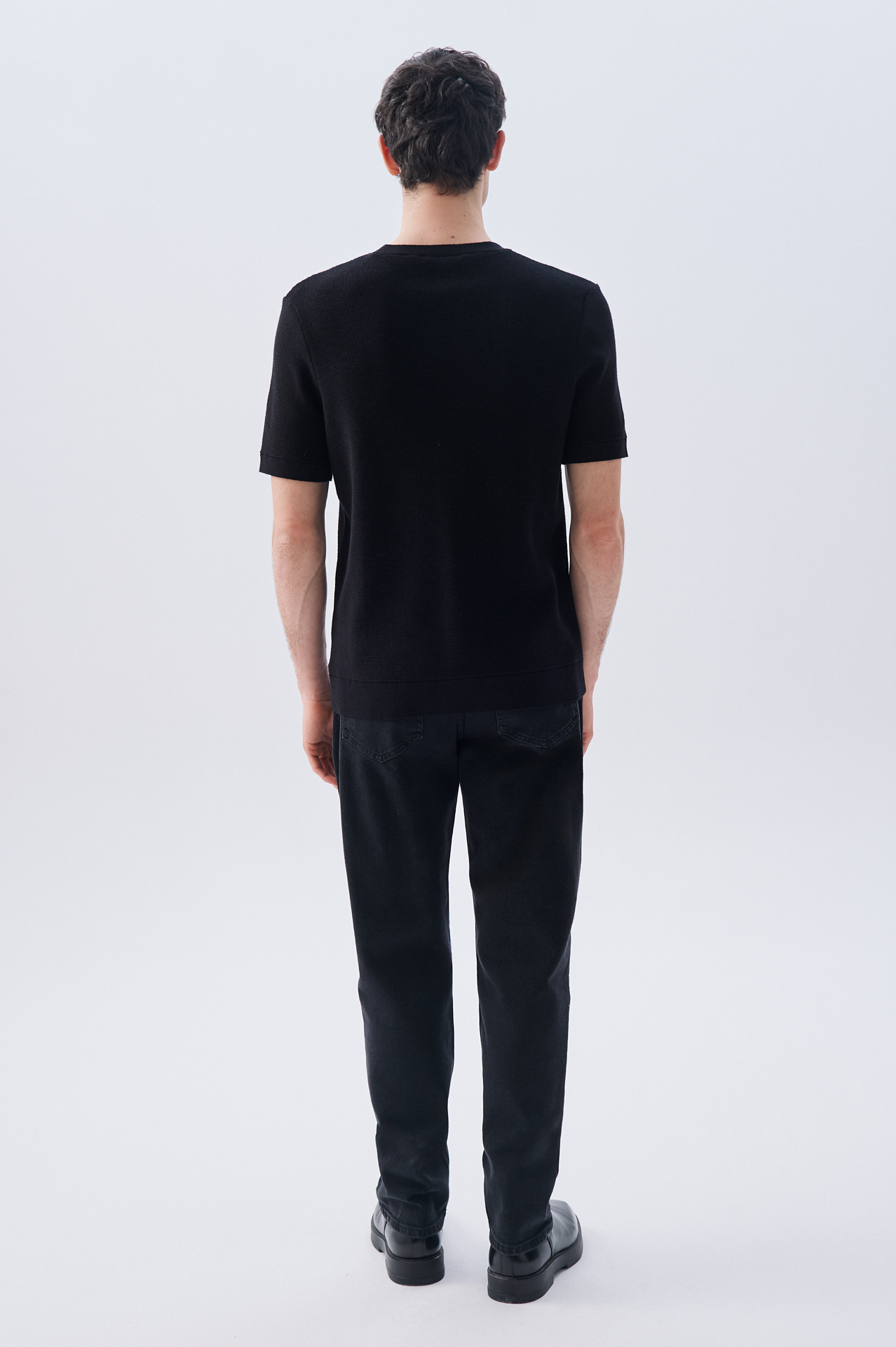 TEKSTÜRLÜ BİSİKLET YAKA KAZAK