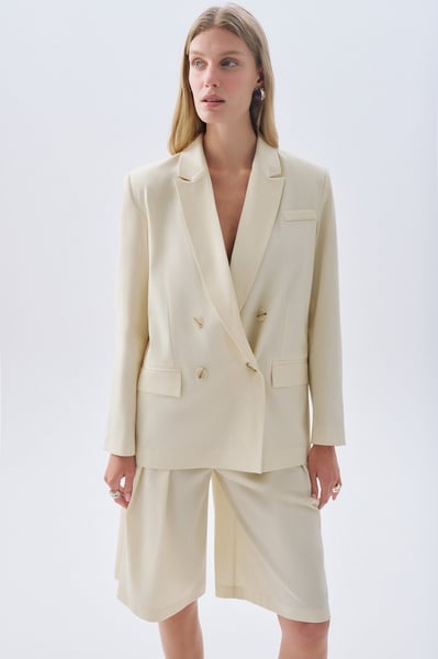 Mudo Kadın Sarı Oversize Blazer Ceket