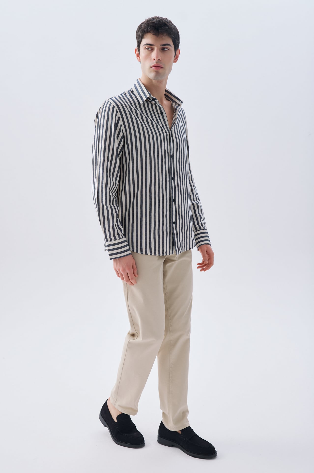 ÇİZGİLİ REGULAR FIT UZUN KOLLU GÖMLEK