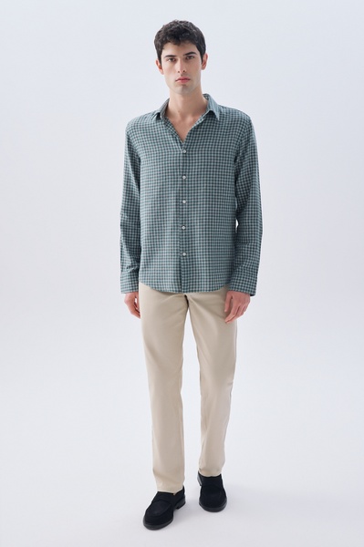 Mudo Erkek Bej Rengi Straight Fit Pantolon
