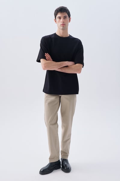 Mudo Erkek Bej Rengi Straight Fit Pantolon