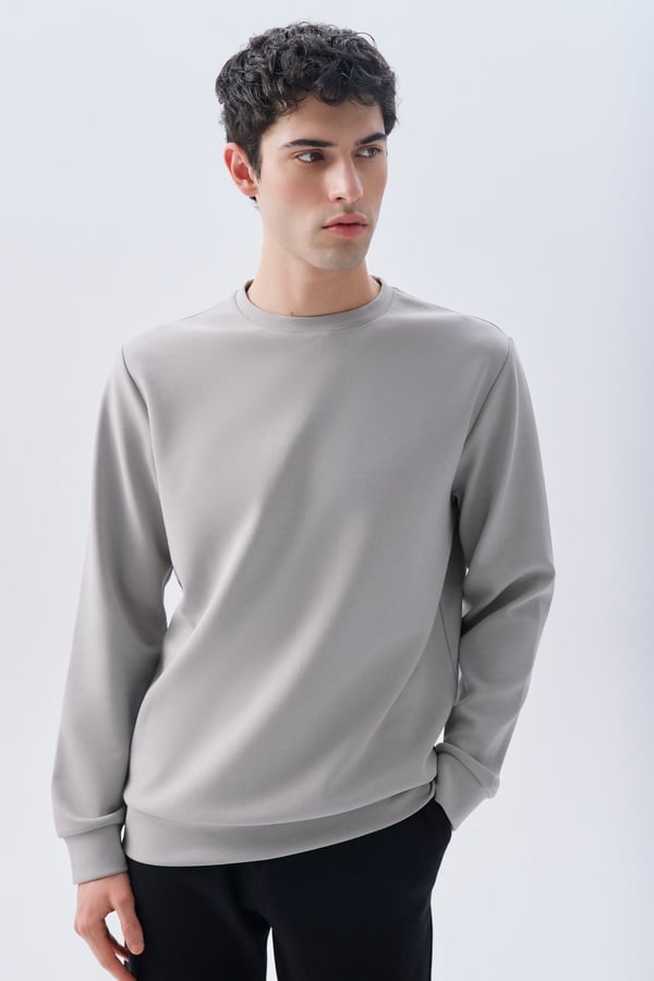 BİSİKLET YAKA SWEATSHIRT