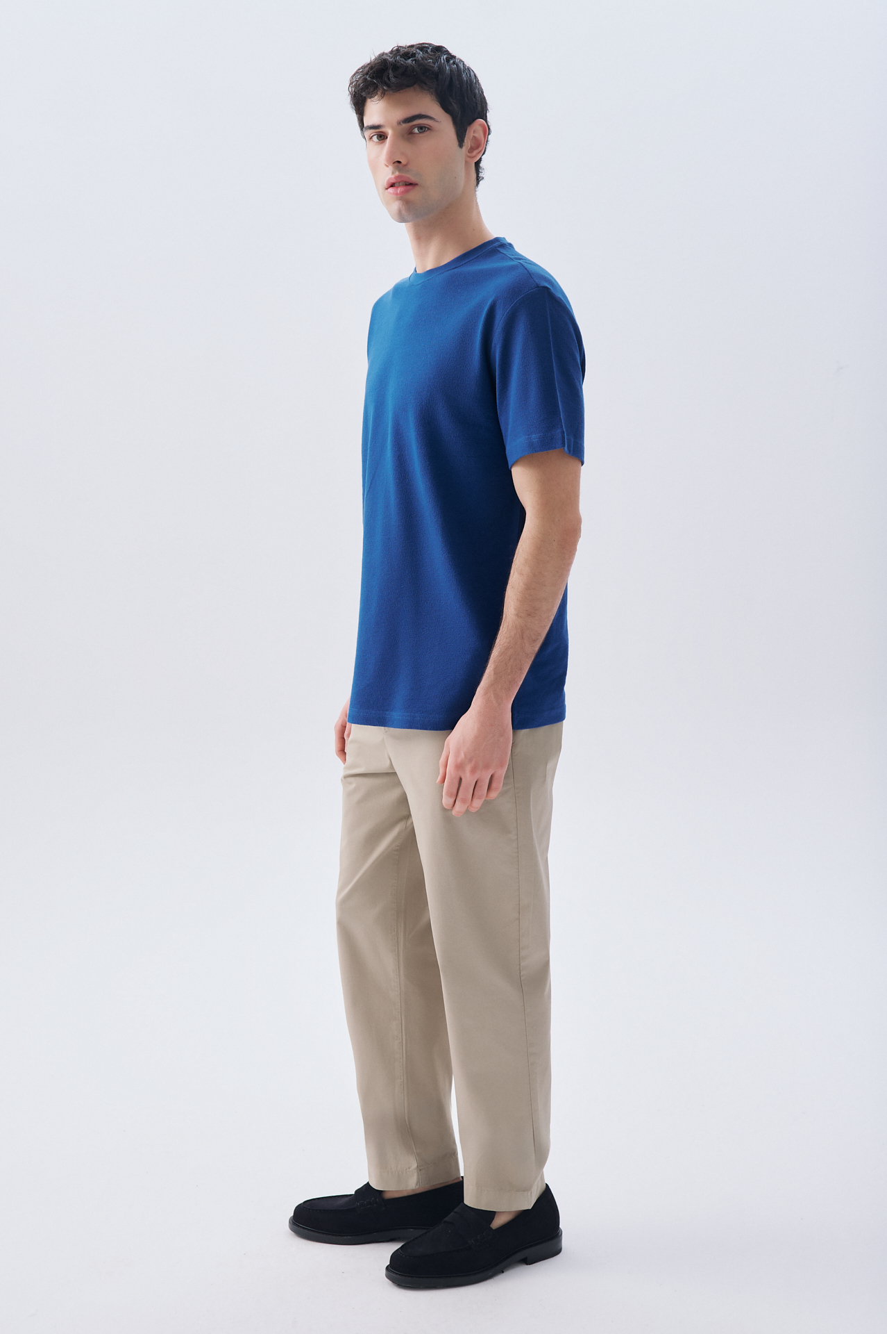 LOOSE FIT BİSİKLET YAKA T-SHIRT