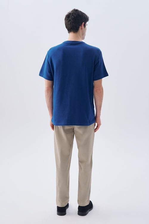 LOOSE FIT BİSİKLET YAKA T-SHIRT