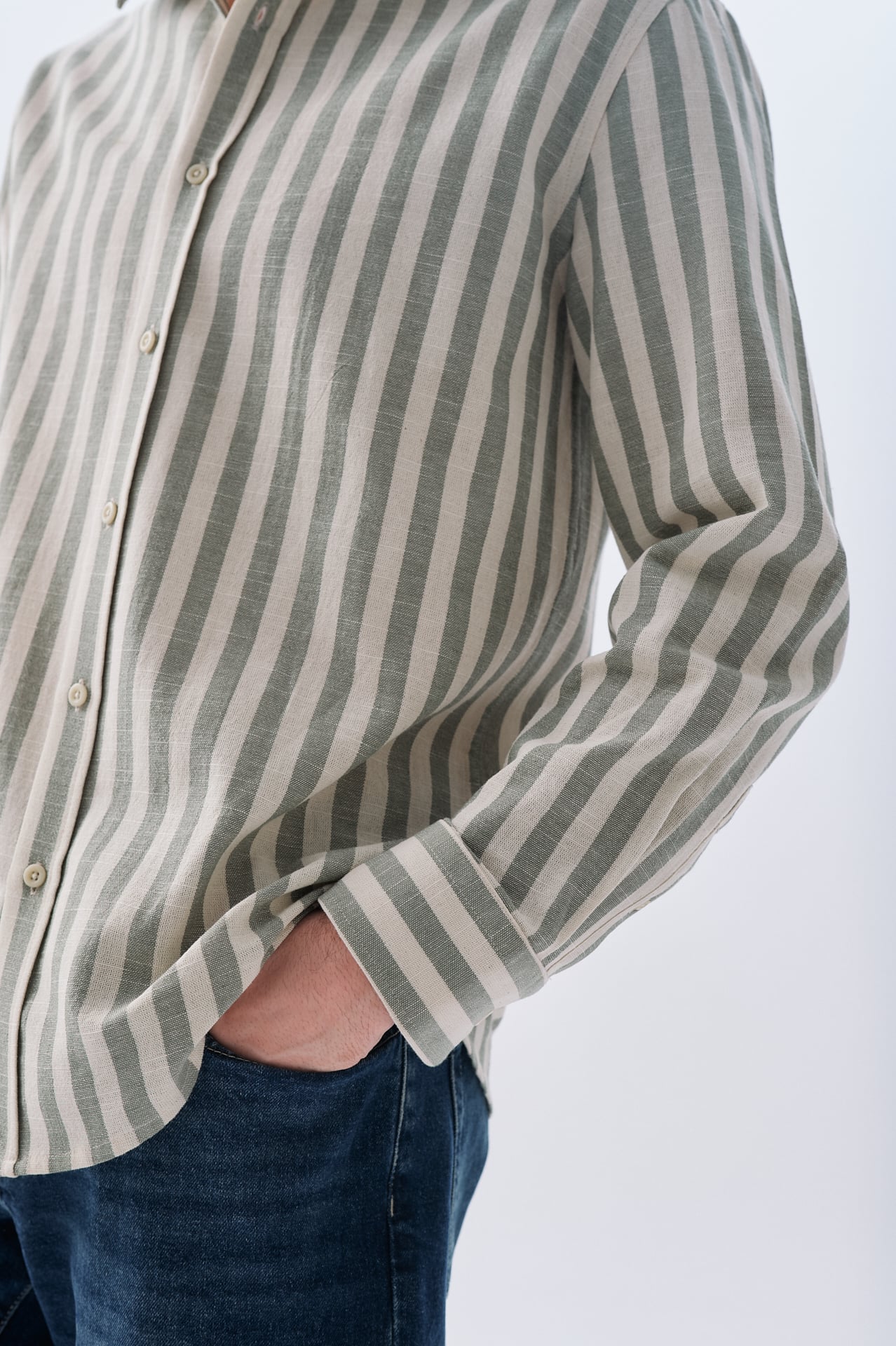 ÇİZGİLİ REGULAR FIT UZUN KOLLU GÖMLEK