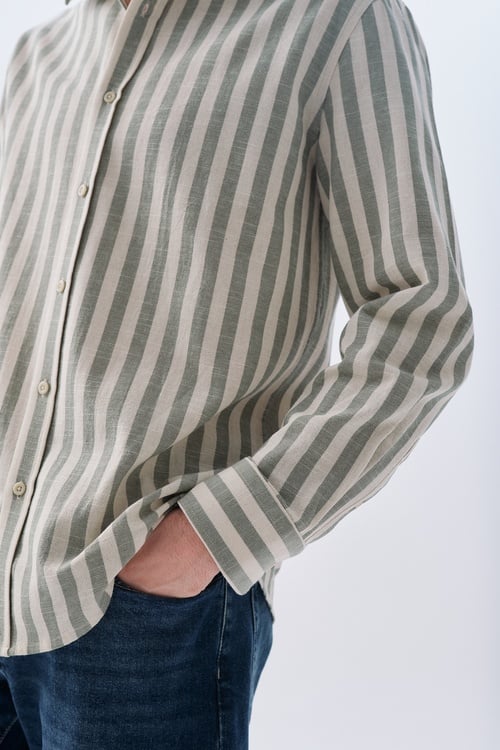 ÇİZGİLİ REGULAR FIT UZUN KOLLU GÖMLEK