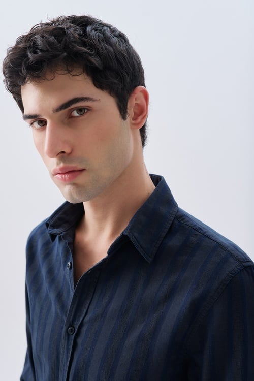 ÇİZGİLİ REGULAR FIT UZUN KOLLU GÖMLEK