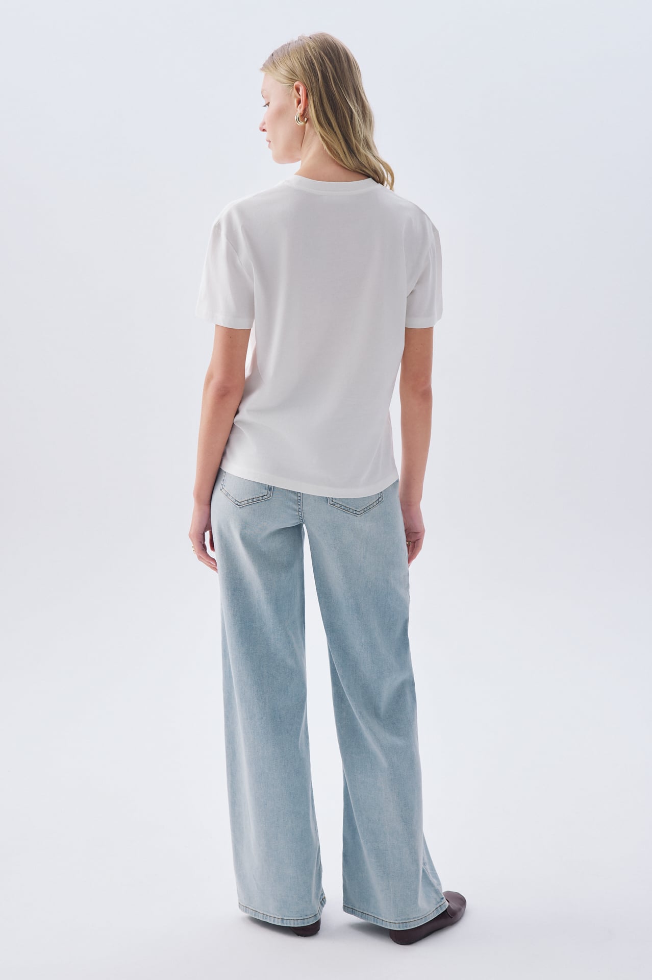 BASKILI BİSİKLET YAKA T-SHIRT