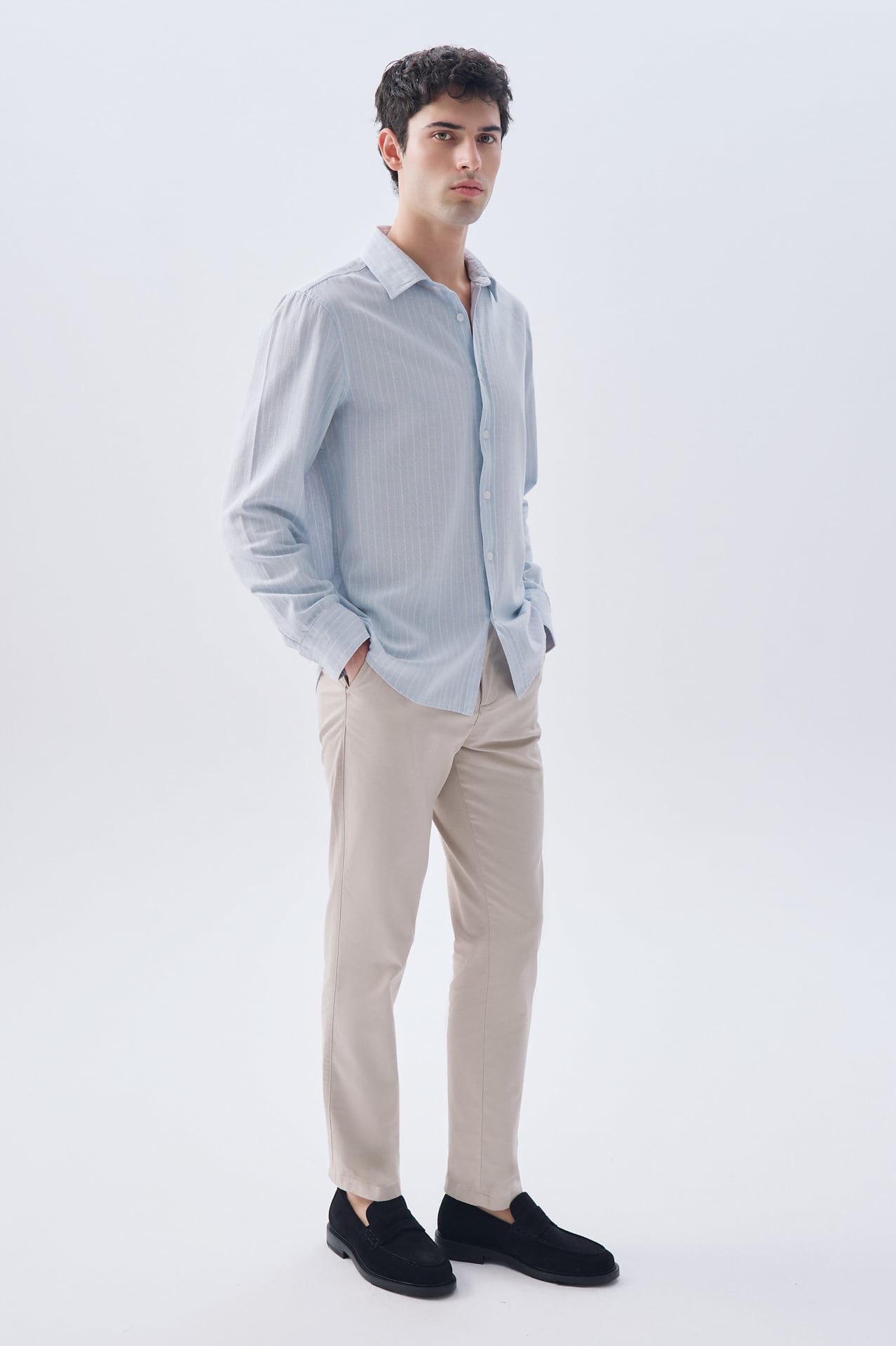 ÇİZGİLİ REGULAR FIT UZUN KOLLU GÖMLEK