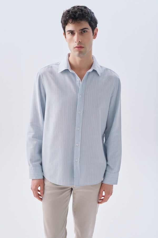 ÇİZGİLİ REGULAR FIT UZUN KOLLU GÖMLEK