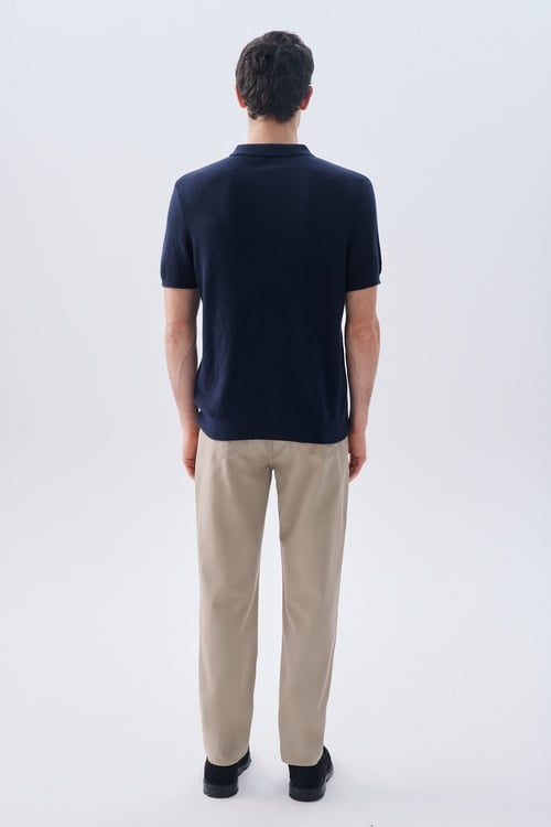 MULİNELİ FERMUARLI POLO YAKA KAZAK