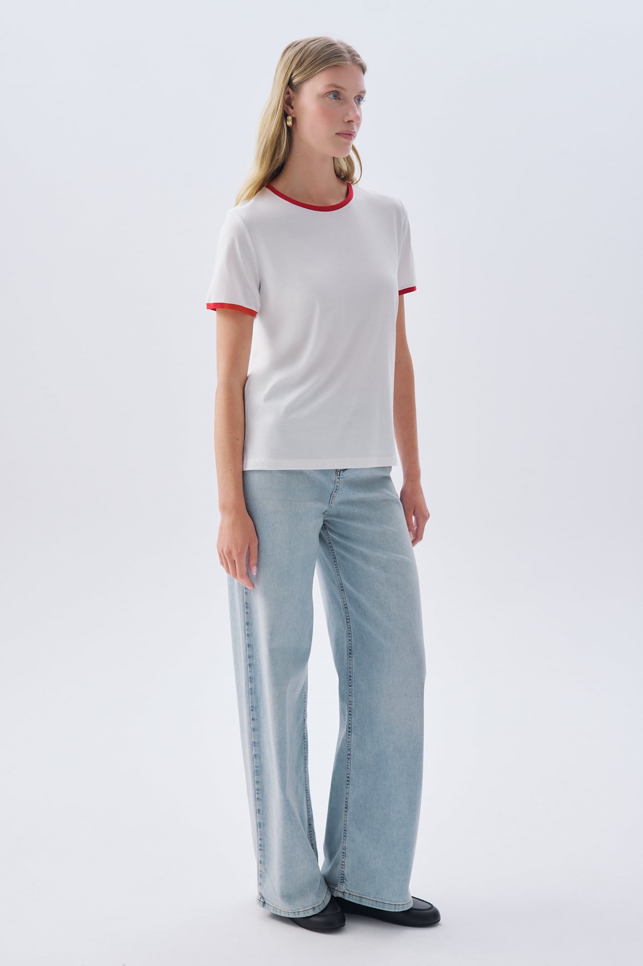 BİYELİ BİSİKLET YAKA T-SHIRT