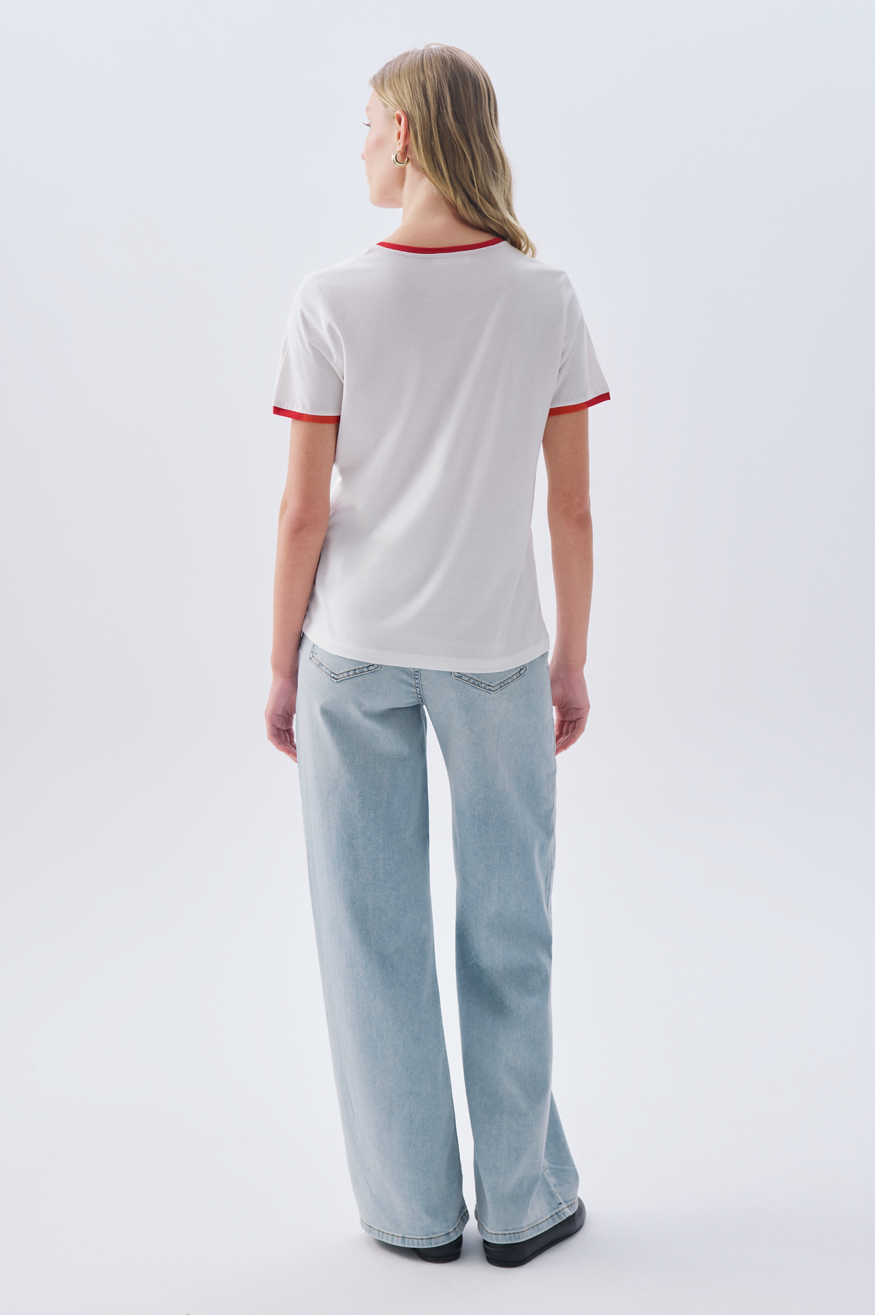 BİYELİ BİSİKLET YAKA T-SHIRT