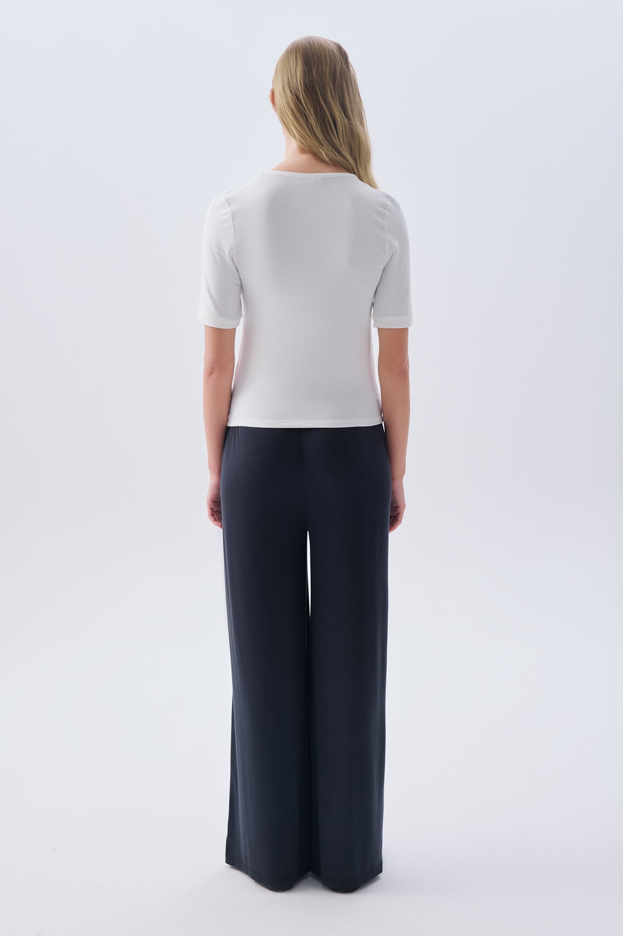 MODAL KARIŞIMLI BELİ BAĞLAMALI WIDE LEG PANTOLON