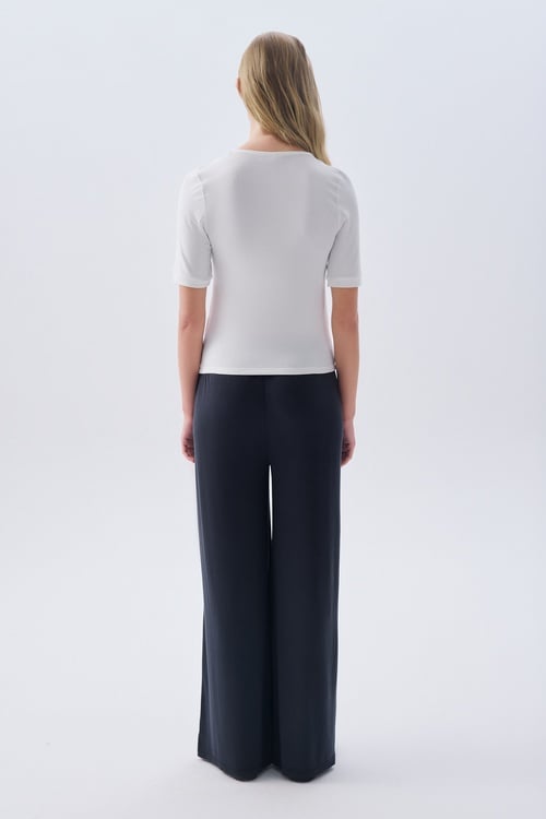 MODAL KARIŞIMLI BELİ BAĞLAMALI WIDE LEG PANTOLON