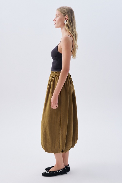 BELİ LASTİKLİ BALON MİDİ ETEK