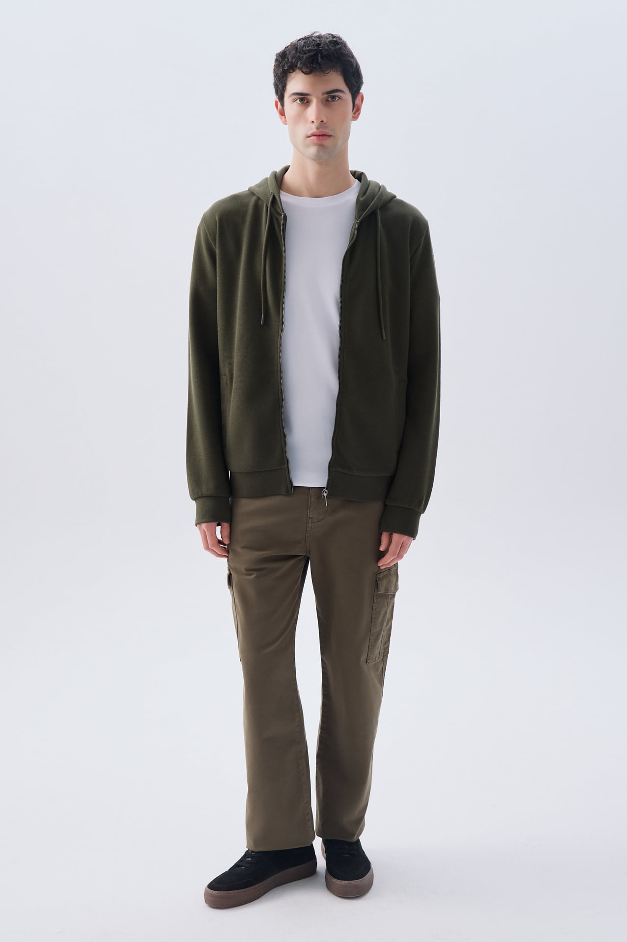 COMFORT FIT FERMUARLI KAPÜŞONLU SWEATSHIRT