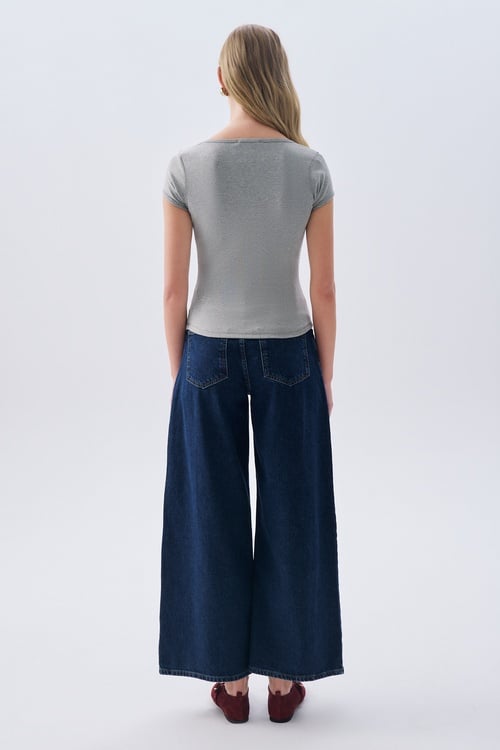 FITTED BİSİKLET YAKA T-SHIRT