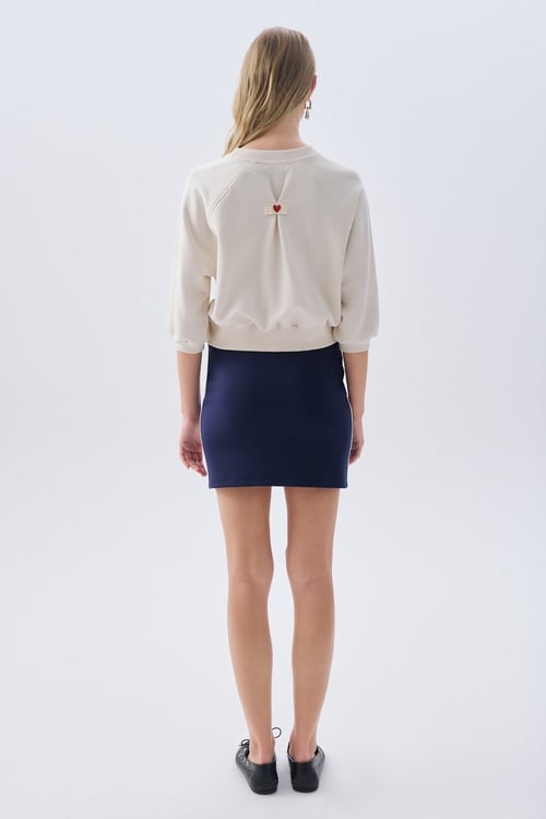 OVERSIZE BİSİKLET YAKA SWEATSHIRT