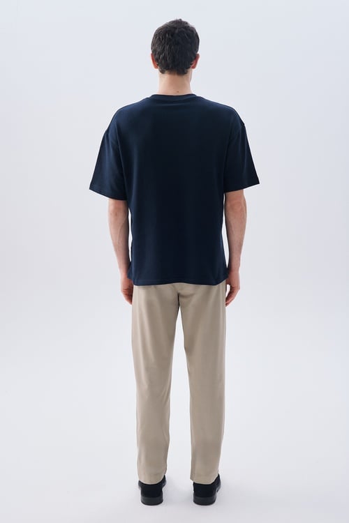 OVERSIZE BİSİKLET YAKA T-SHIRT