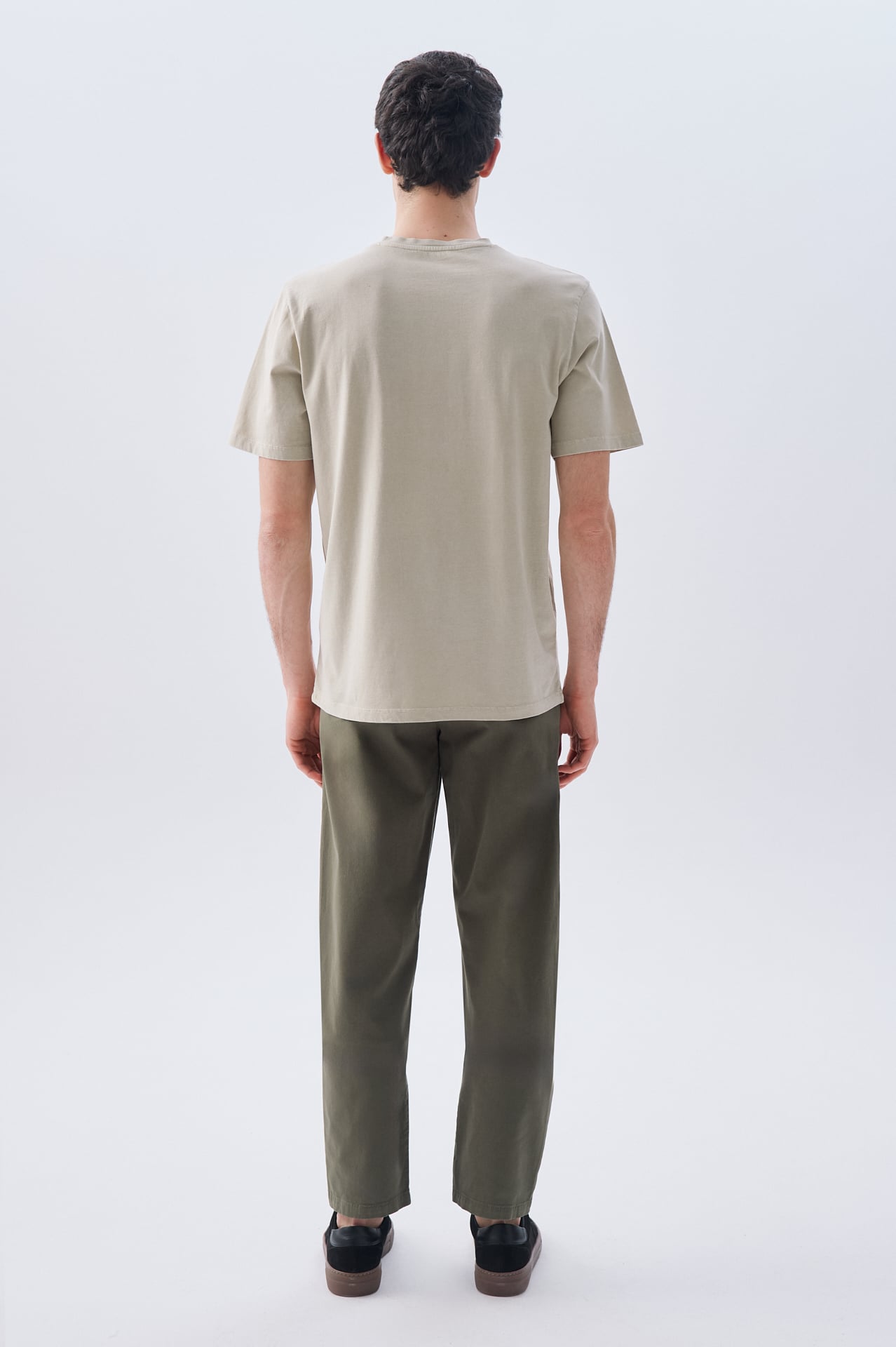 BASKILI BİSİKLET YAKA T-SHIRT