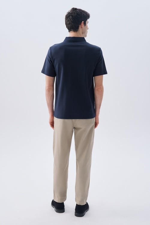 FERMUARLI POLO YAKA T-SHIRT