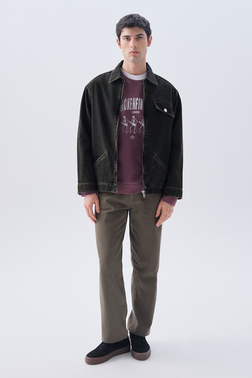  CEP DETAYLI FERMUARLI JEAN CEKET