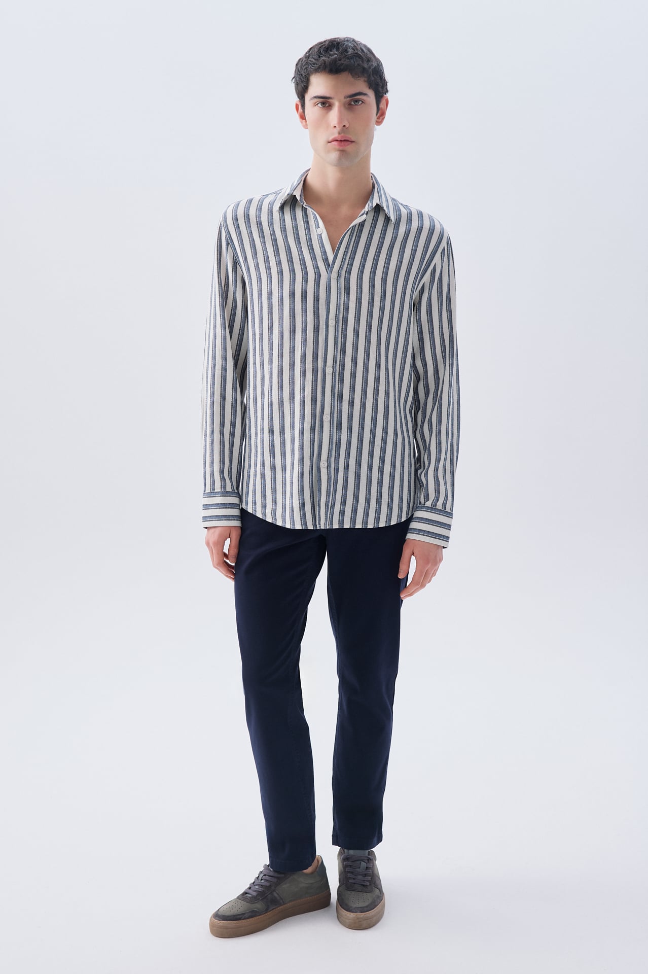 ÇİZGİLİ REGULAR FIT UZUN KOLLU GÖMLEK