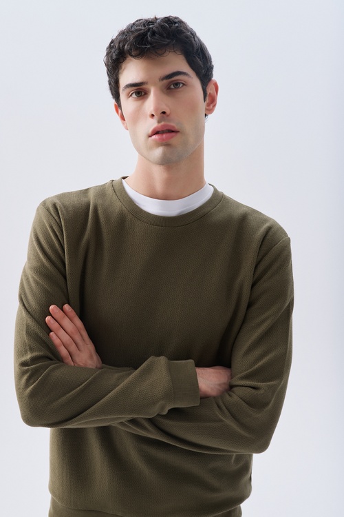 BİSİKLET YAKA SWEATSHIRT