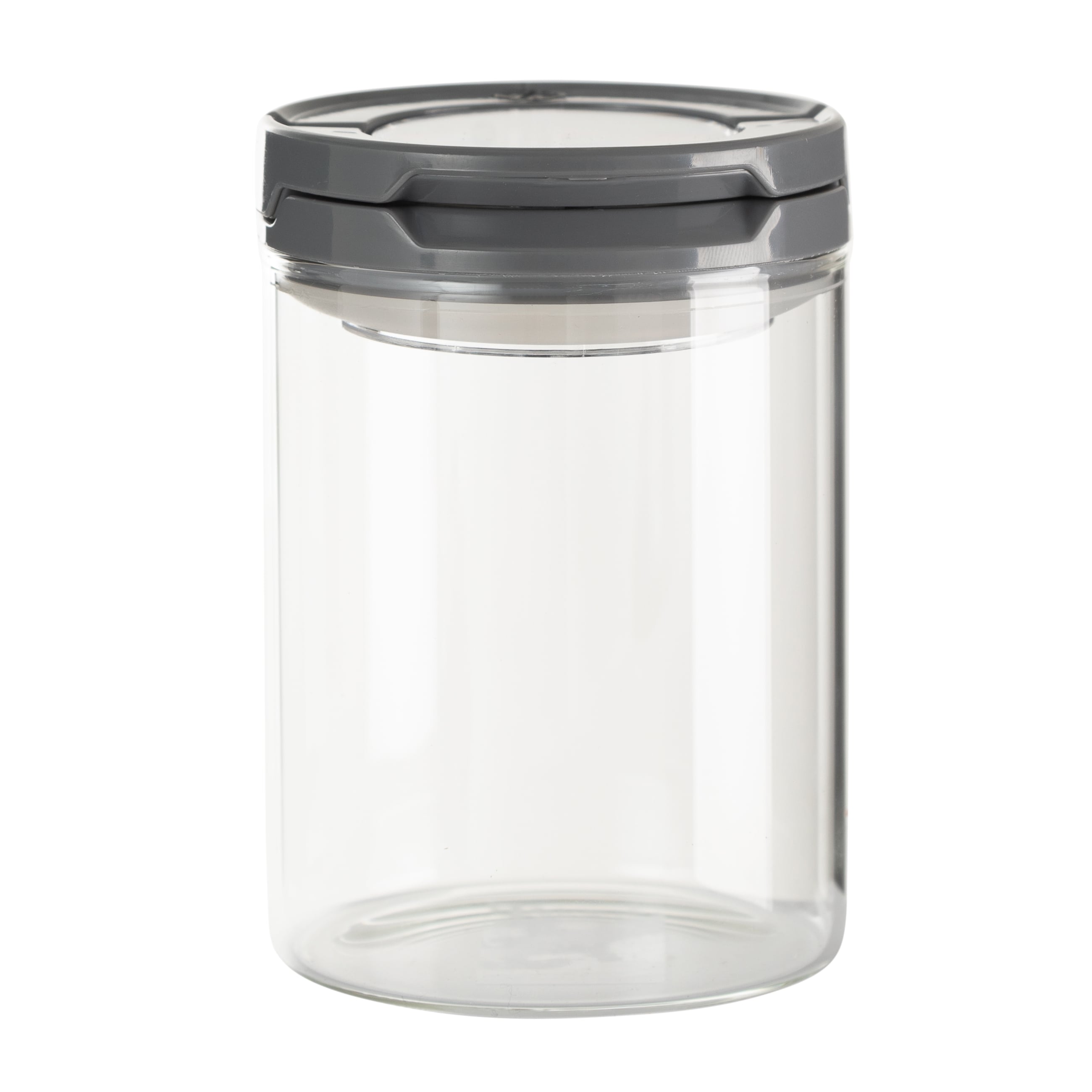 CAM KAVANOZ VAKUMLU KAPAK GRİ 400 ML