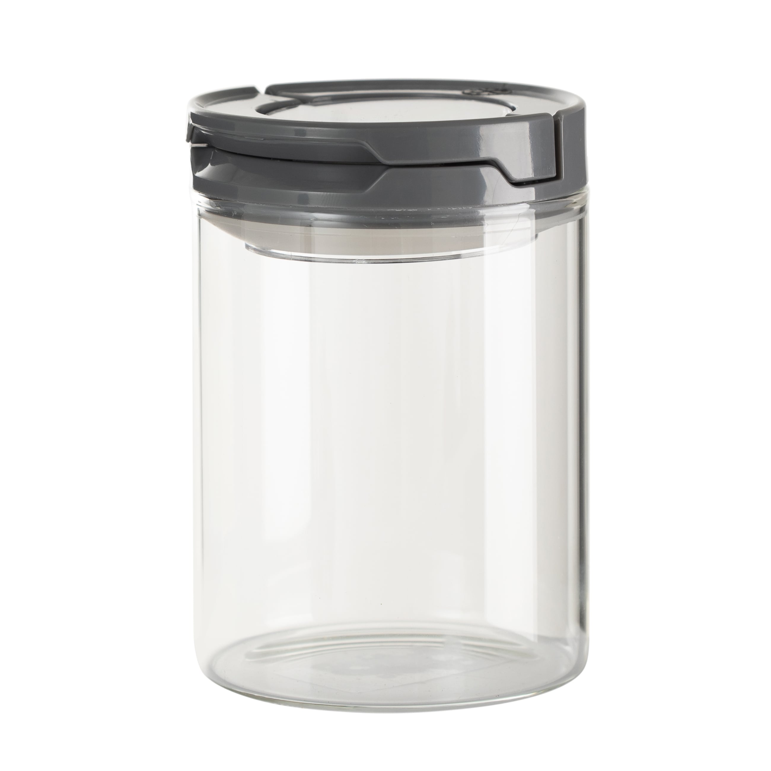 CAM KAVANOZ VAKUMLU KAPAK GRİ 400 ML