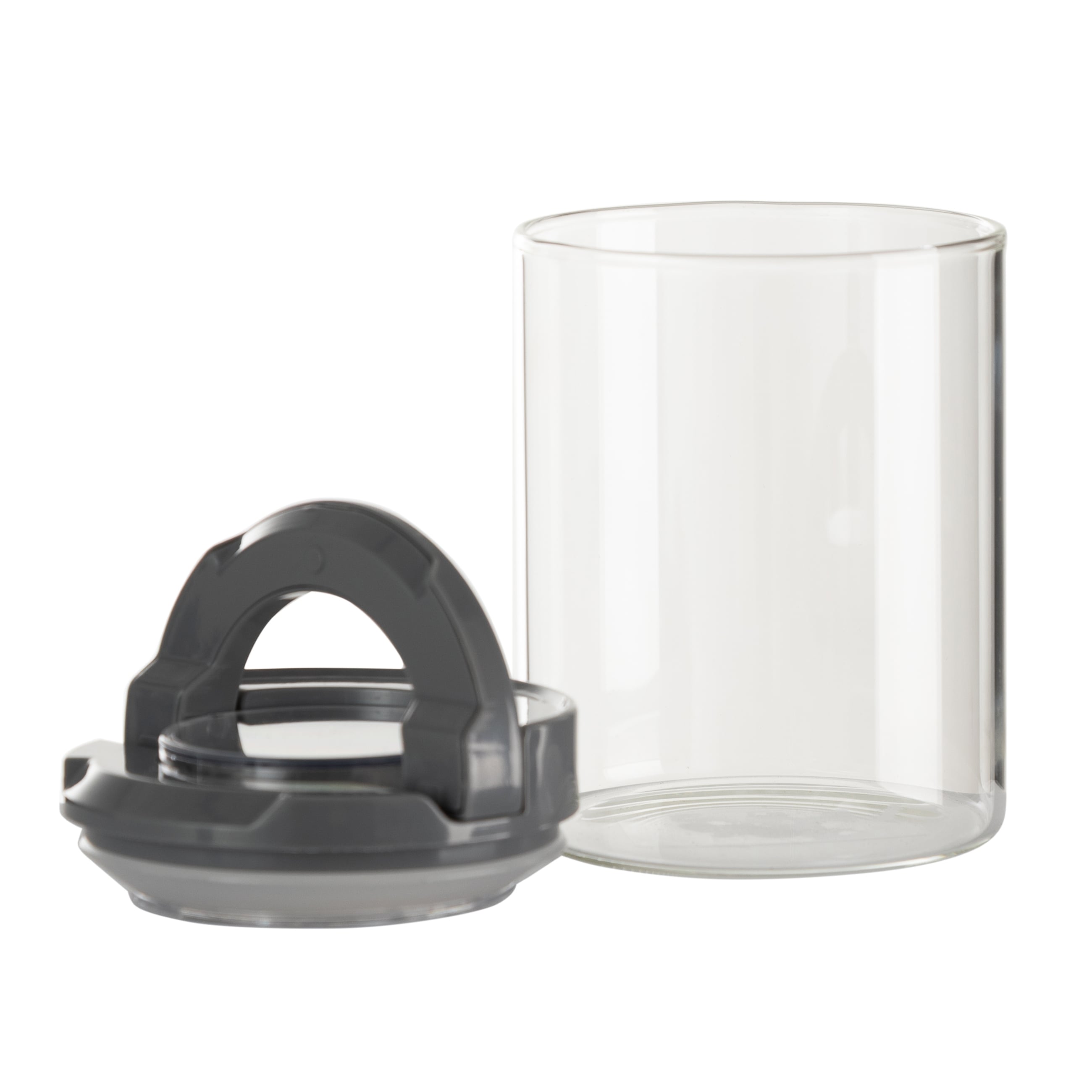 CAM KAVANOZ VAKUMLU KAPAK GRİ 400 ML