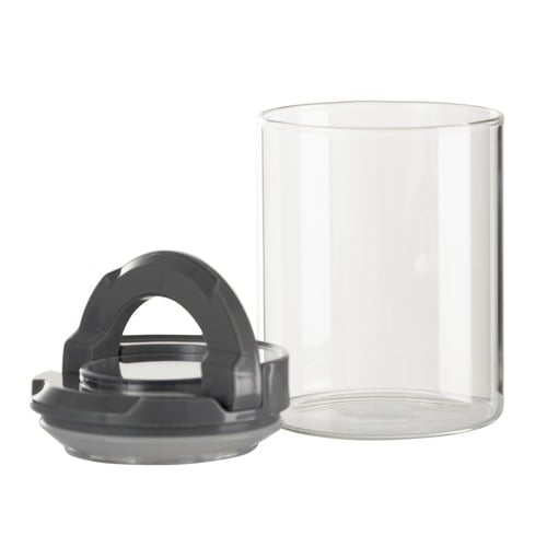 CAM KAVANOZ VAKUMLU KAPAK GRİ 400 ML