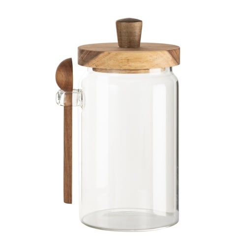 CAM KAVANOZ AKASYA KAPAK&KAŞIK 900 ML