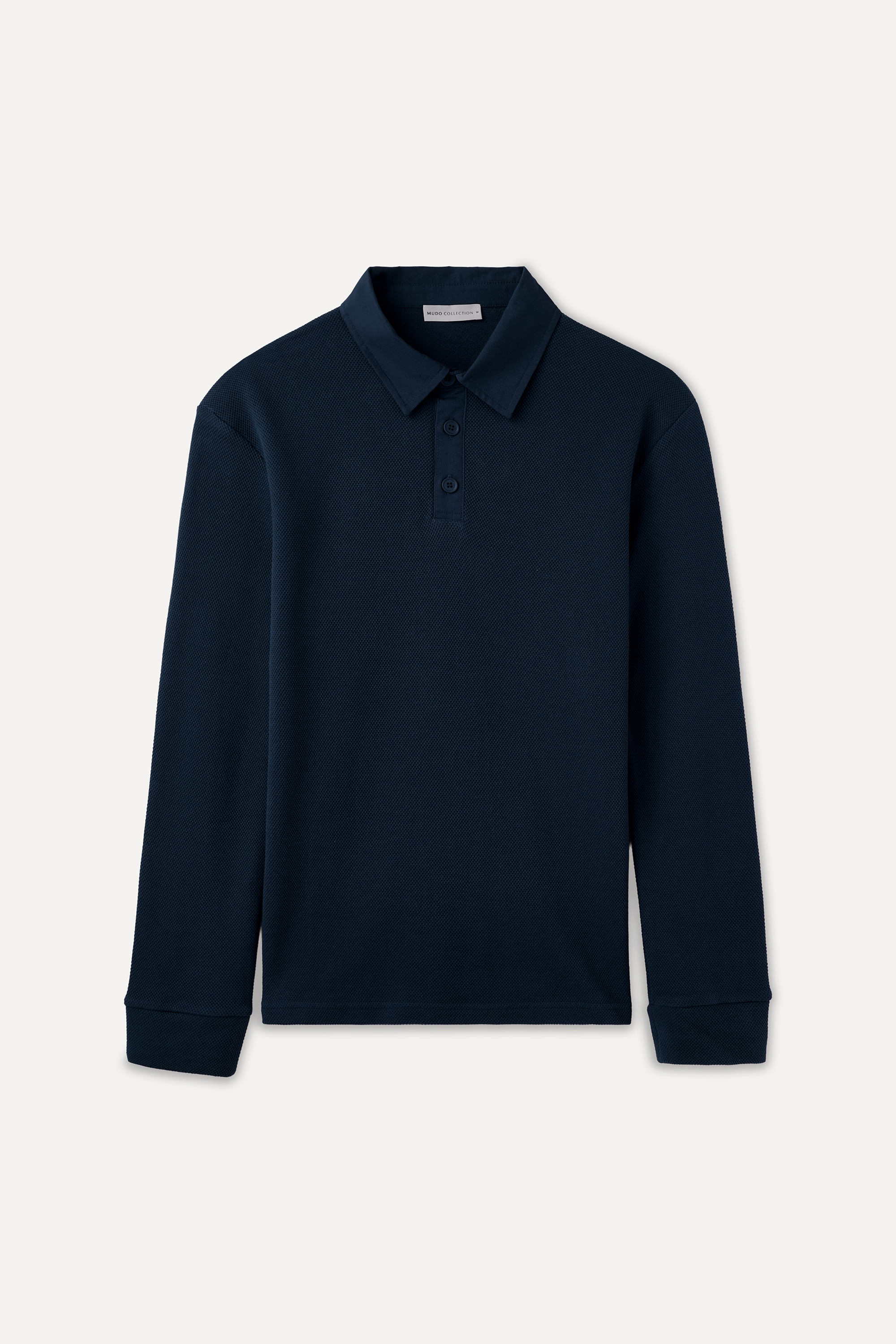 TEKSTÜRLÜ POLO YAKA SWEATSHIRT