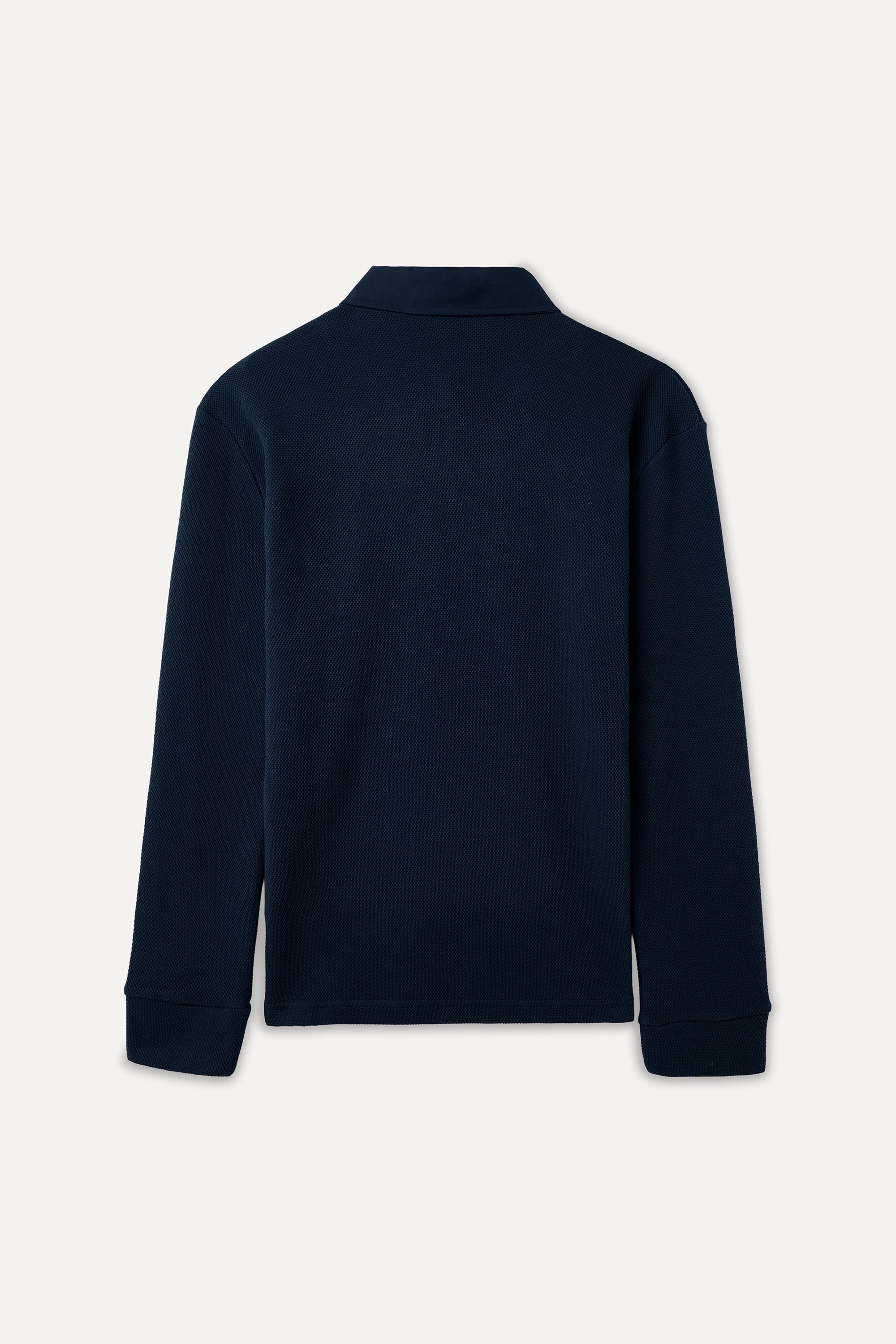 TEKSTÜRLÜ POLO YAKA SWEATSHIRT