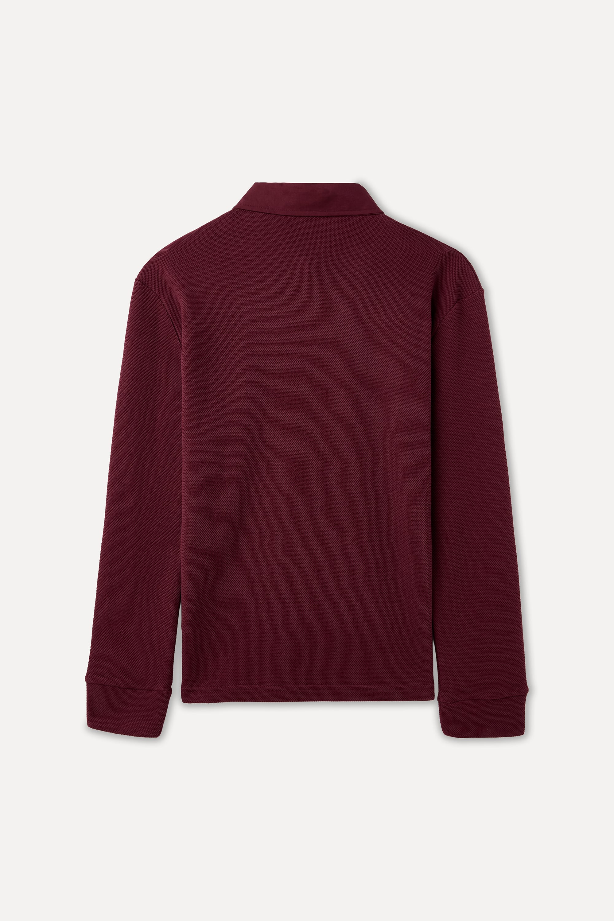 TEKSTÜRLÜ POLO YAKA SWEATSHIRT