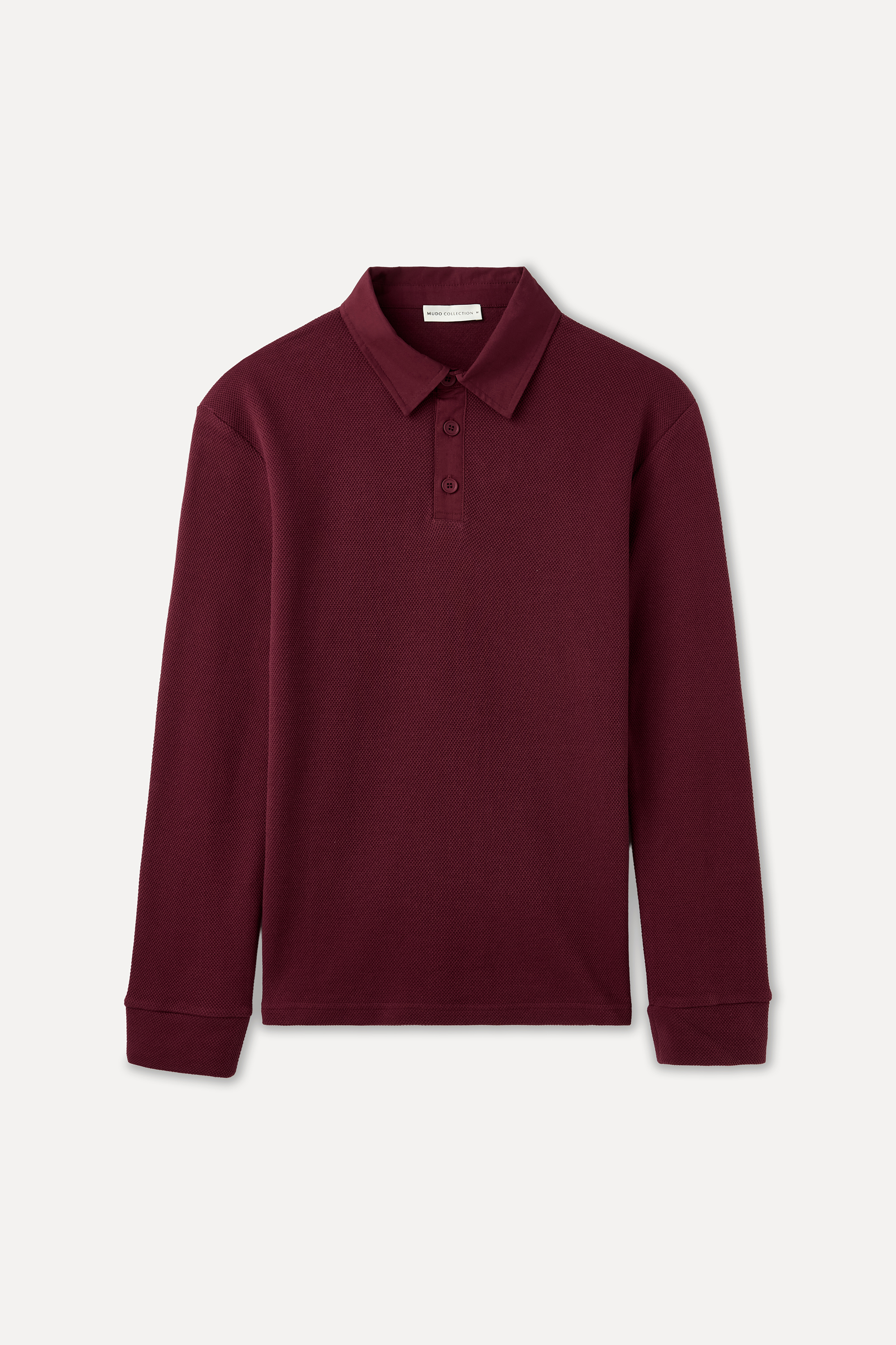 TEKSTÜRLÜ POLO YAKA SWEATSHIRT