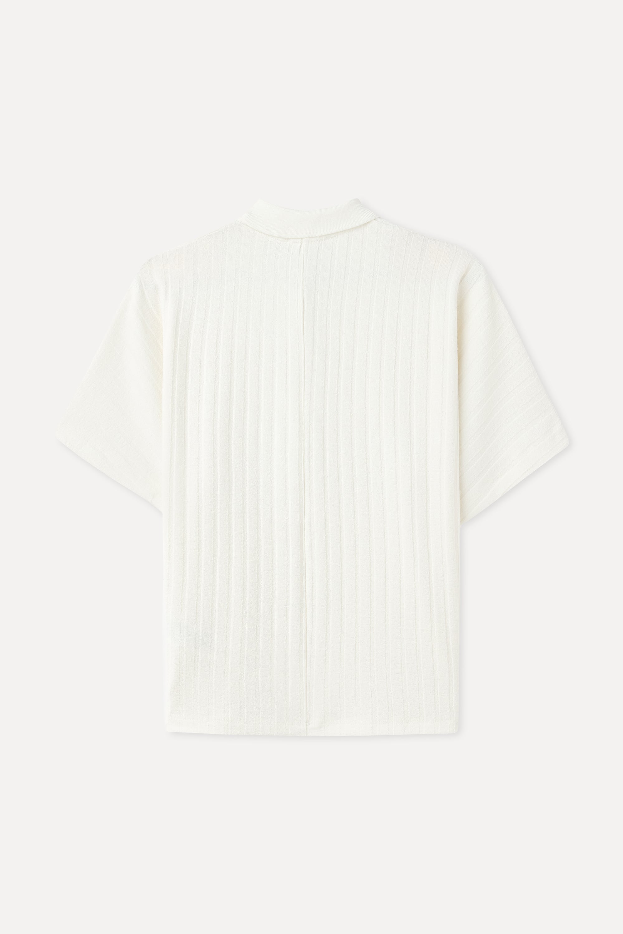 FITTED ÇİZGİLİ POLO YAKA KISA KOLLU KAZAK